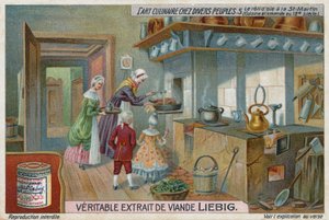 Roasting a goose on St Martins Day, Germany, 18th Century by European School